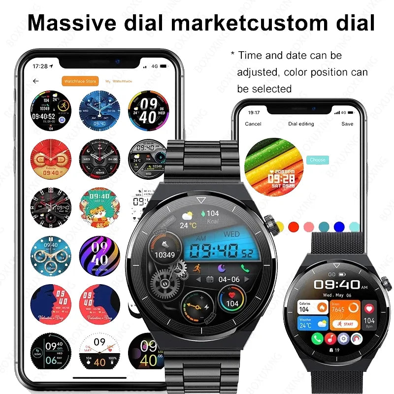 For Huawei Xiaomi GT3 Pro Smart Watch Men AMOLED 390*390 HD Screen Heart Rate Bluetooth Call IP68 Waterproof SmartWatch 2023 New - Uknowucme