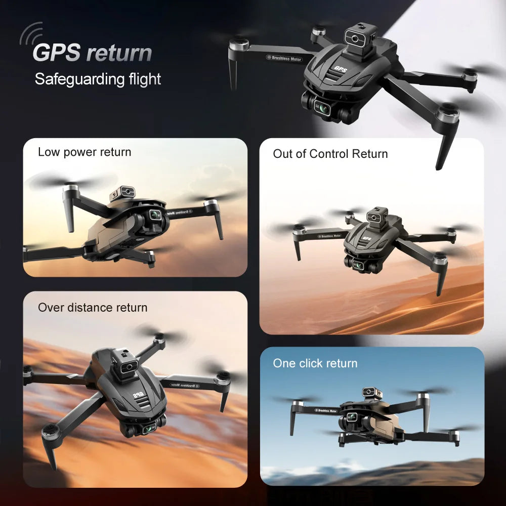 2024 New V168 Original GPS Drone 5G Professional 8K HD Aerial Photography Dual-Camera Omnidirectional Obstacle Avoidance Drone - Uknowucme