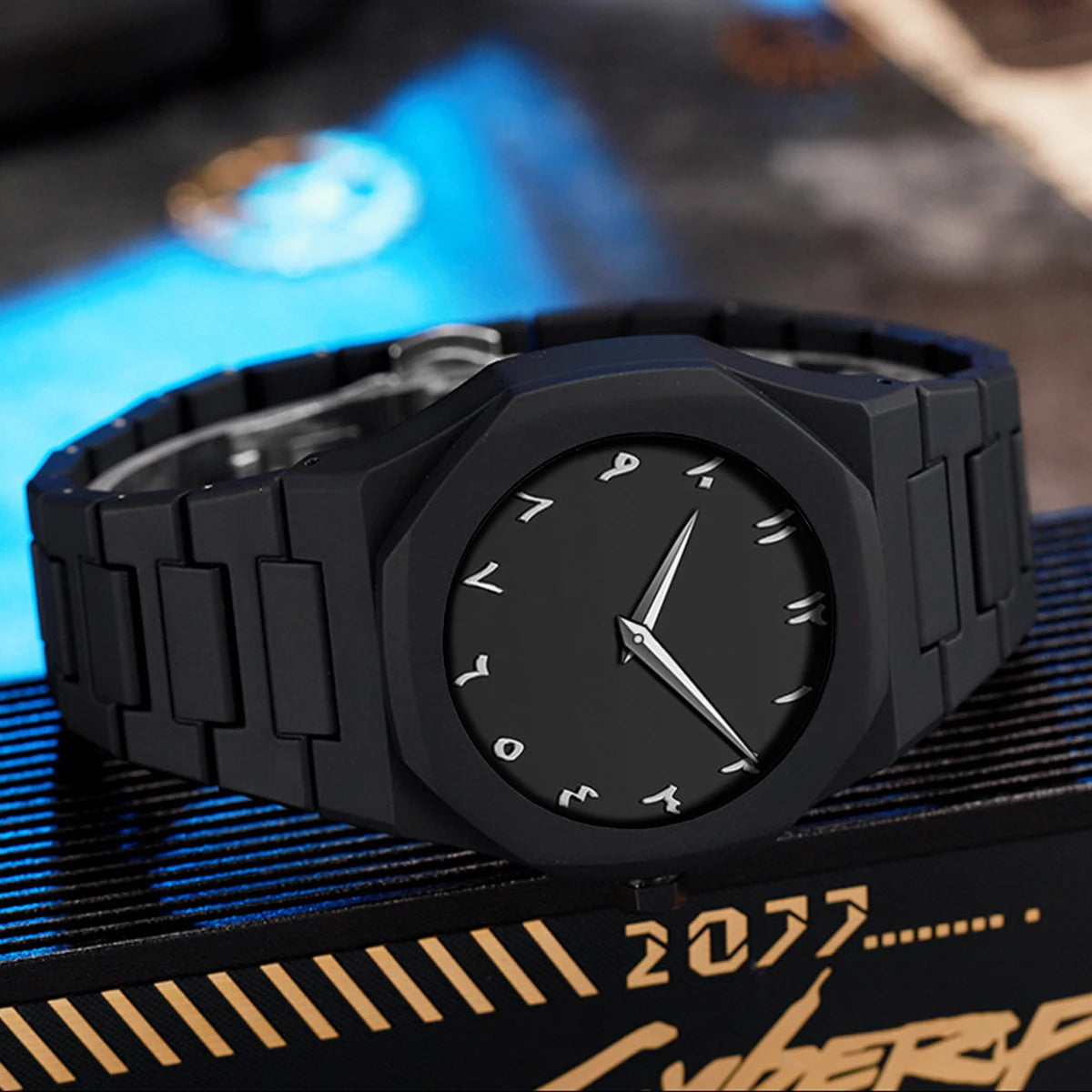 VA VA VOOM Brand Men Creative Watch Fashion Silicone Black Business Style Arabic Digital Creative Military Quartz Sports Watches - Uknowucme