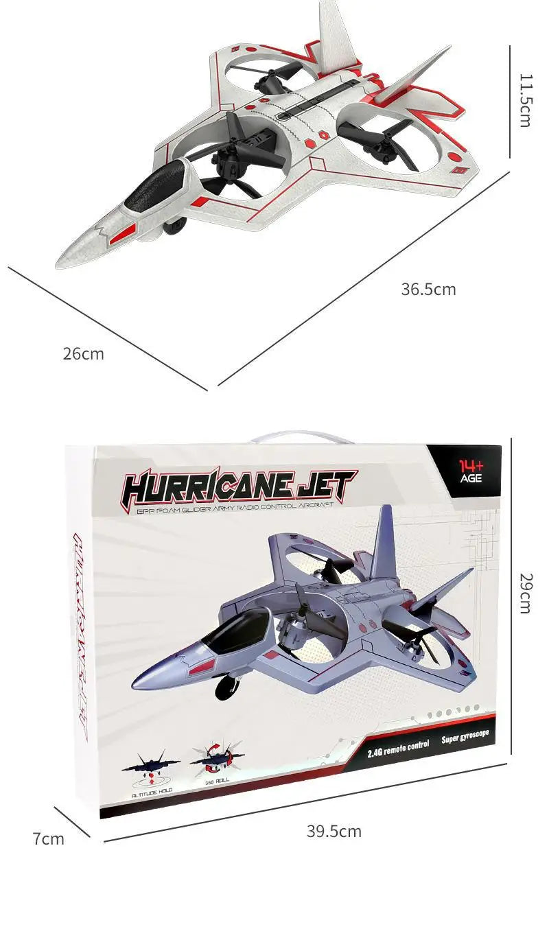 Drone Stunt Fighter Aircraft Model Four-axis Aircraft Remote Control Aircraft Foam Aircraft Roll Rotation Suspension - Uknowucme
