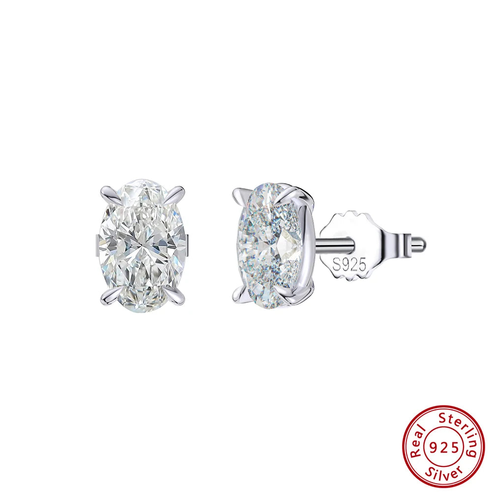 ORSA JEWELS Exquisite 925 Sterling Silver Zircon Earrings for Women Shiny 8A Premium Cubic Zirconia Earrings Party Jewelry LZE03 - Uknowucme