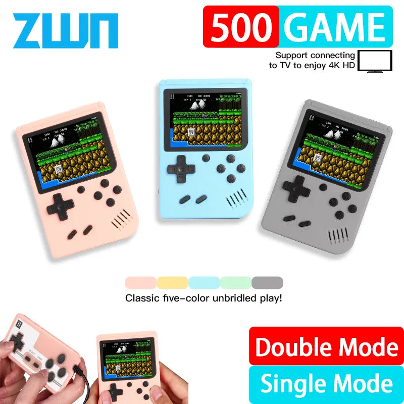 Retro Portable Mini Handheld Video Game Console 8 Bit 3.0 Inch Color LCD Game Player Built in 500 Games For Kid Gift - Uknowucme