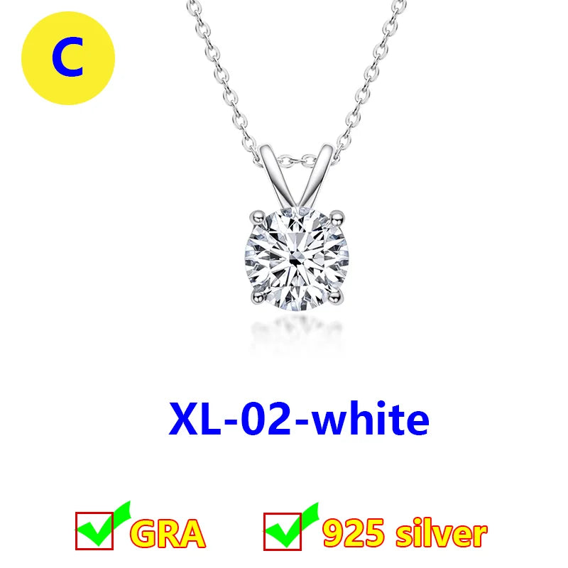Classic Women's Moissanite Diamond Necklace  Simple Original 925 Sterling Silver Jewelry  premium Clavicle ChainFor women - Uknowucme