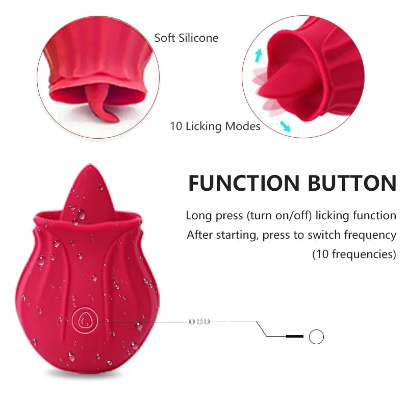 Rose Toy for Women Shape Sucking Dildo Vibrator G-spot Pussy Nipple Sucker Oral Licking Clitoris Sucking Vibrators