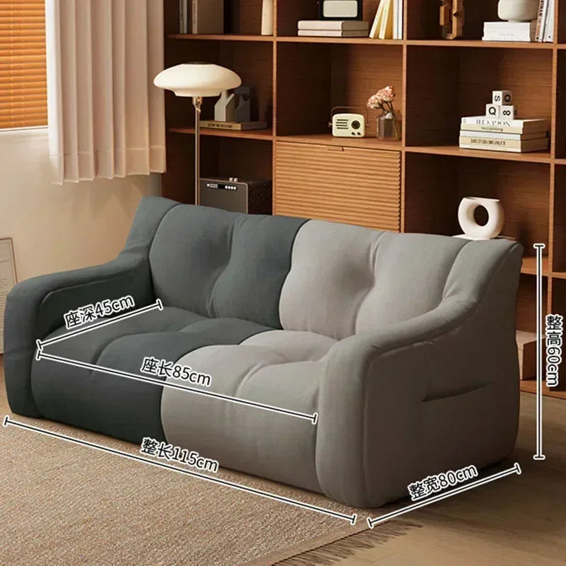 Luxury Home Fabric Living Room Curved Bean Bag Sofa Lazy Casual Balcony Floor Lounge Salas Muebles Children's Sofa