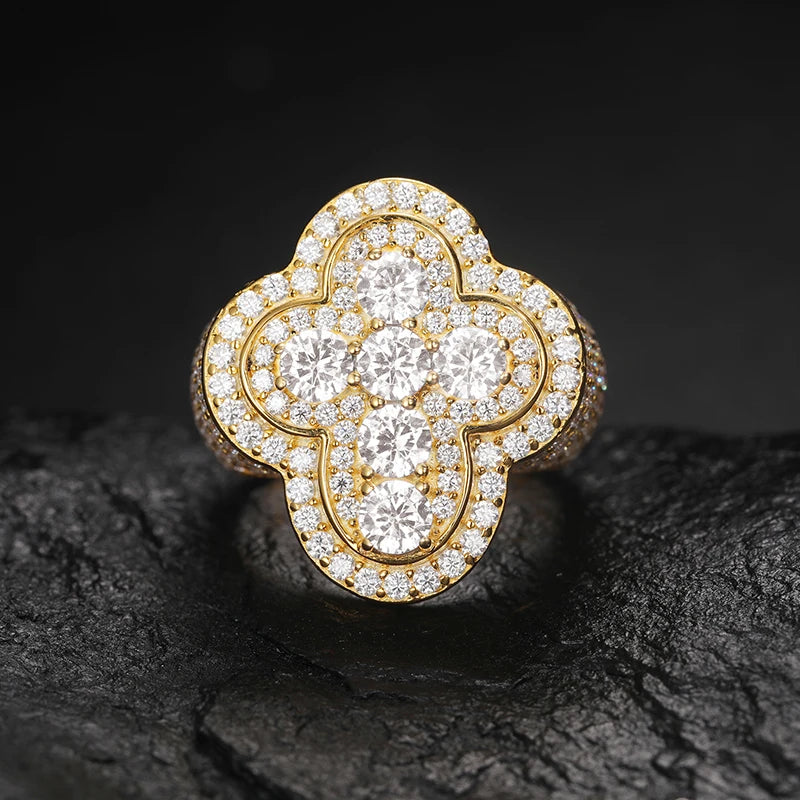 TUHE Unisex Custom letter Ring 925 Silver Skeleton Moissanite Iced Out Hip Hop Rings For Men Hip Hop Jewelry Gifts - Uknowucme