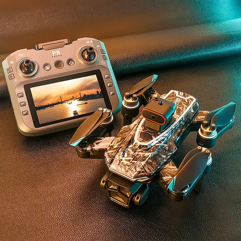 Aircraft Foreign Trade New D13 Drone with 5.6-inch Screen Control Brushless Quadcopter Obstacle Avoidance Remote-controlled - Uknowucme