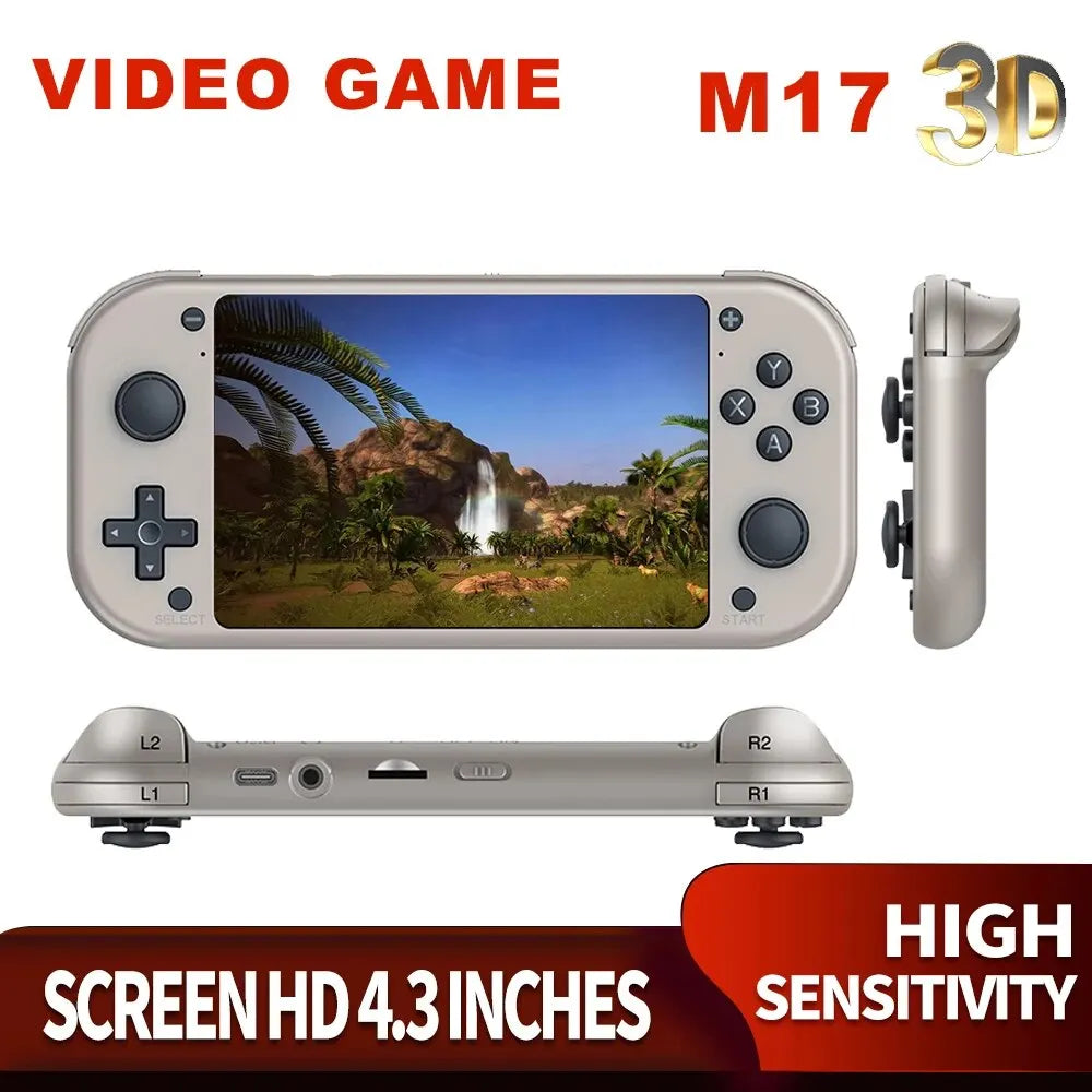 BOYHOM M17 Retro Handheld Video Game Console Open Source Linux System 4.3 Inch IPS Screen Portable Pocket Video Player for PSP - Uknowucme