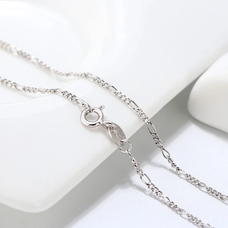 ORSA JEWELS 100% 925 Sterling Silver 1.7mm Diamond-Cut Figaro Link Chain Necklace Simple Dainty Neck Chain Jewelry SC27 - Uknowucme