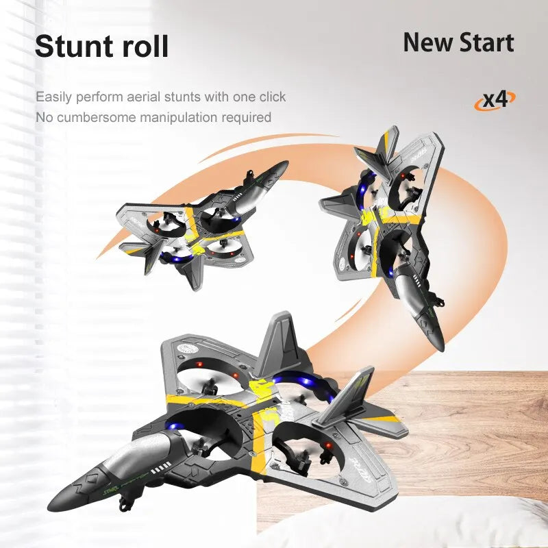 V17 RC Remote Control Airplane 2.4G Remote Control Fighter Hobby Plane Glider Airplane EPP Foam Toys RC Drone Kids Gift - Uknowucme