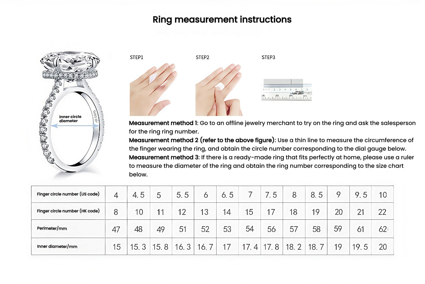 Moissanite Women'S Ring S925 Sterling Silver 18K Gold Electroplated Jewelry Ins Girl'S Daily Commute Gift For Her Best Friend - Uknowucme