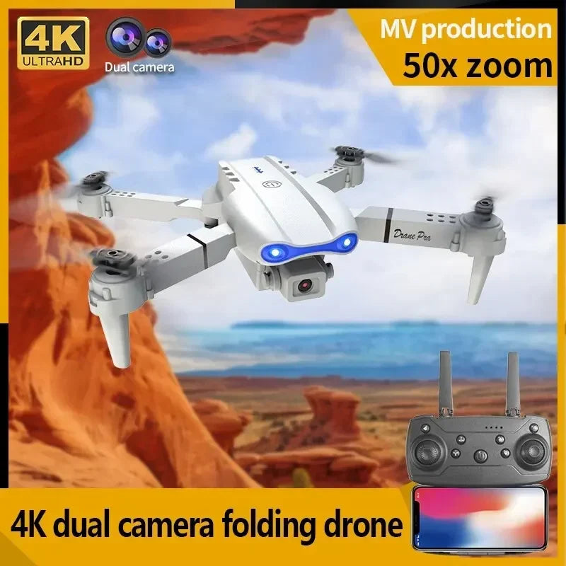 2024 E99Pro RC Drone 4K Professinal With 1080P Wide Angle HD Camera Foldable Helicopter WIFI FPV Height Hold Gift Toy - Uknowucme