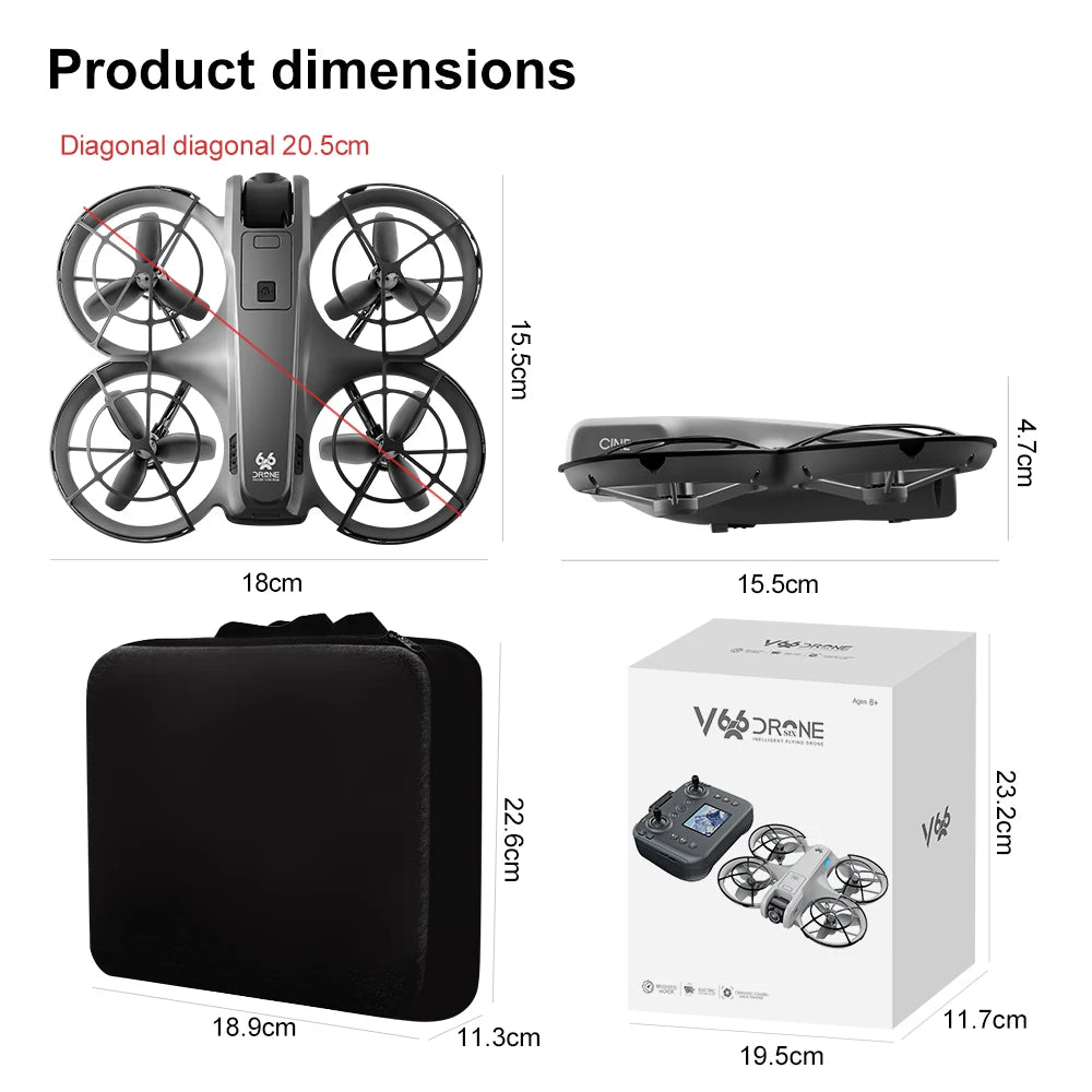 Drone 8k high-definition aerial photography obstacle avoidance brushless quadcopter children's remote control toy 2025 models - Uknowucme