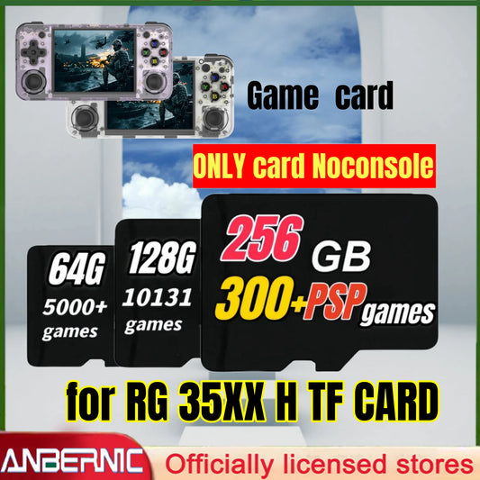 ANBERNIC RG35XX H TF Card Memory Card Preloaded Game 256G 300+ PSP Games Retro Handheld Game SD Card PSP DC SS PS1 NDS 64G 128G