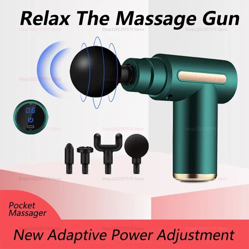 Electric Percussion Massage Gun for Deep Tissue Muscle Relaxation Fatigue Relief Body Fitness Tool Durable Cordless Massager