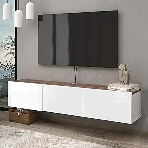 Atelier Mobili TV Stands for Living Room, TV Stand up to 75 inch TV, Floating TV Stand Wall Mounted, Floating Entertainment Cent