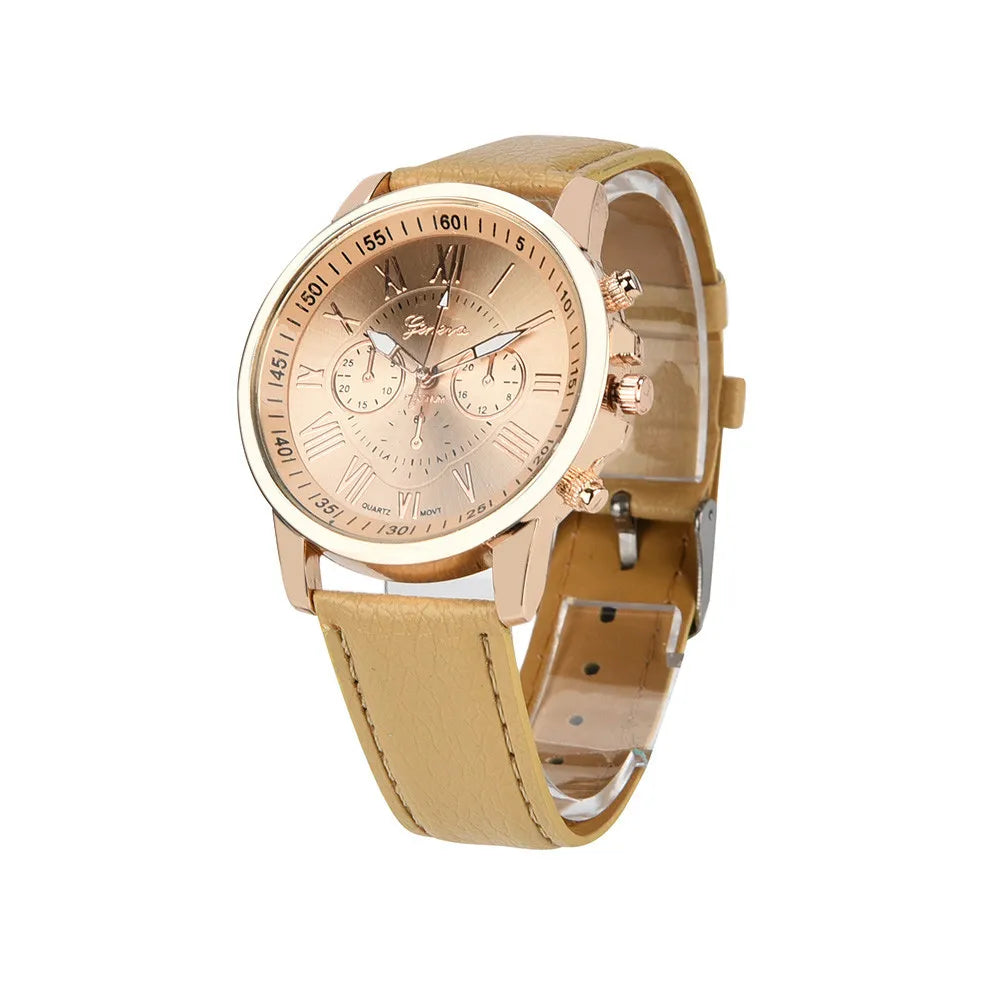 Women's Digital Wristwatches Roman Numerals Faux Leather Analog Quartz Watch Wristwatches Watches For Women Leather reloj mujer