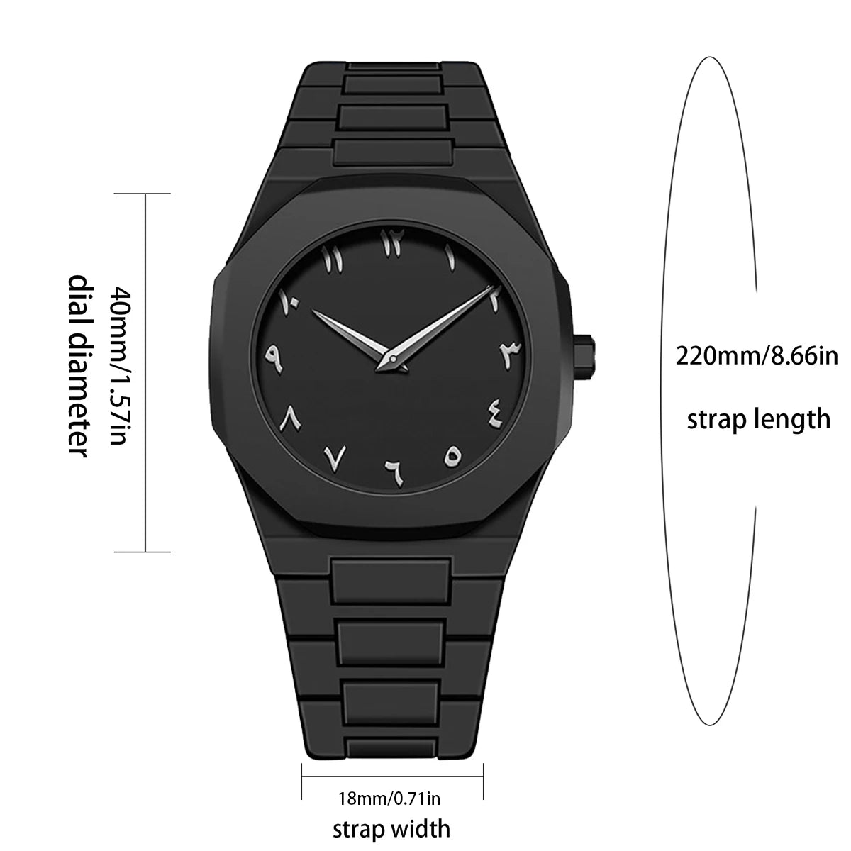 VA VA VOOM Brand Men Creative Watch Fashion Silicone Black Business Style Arabic Digital Creative Military Quartz Sports Watches - Uknowucme