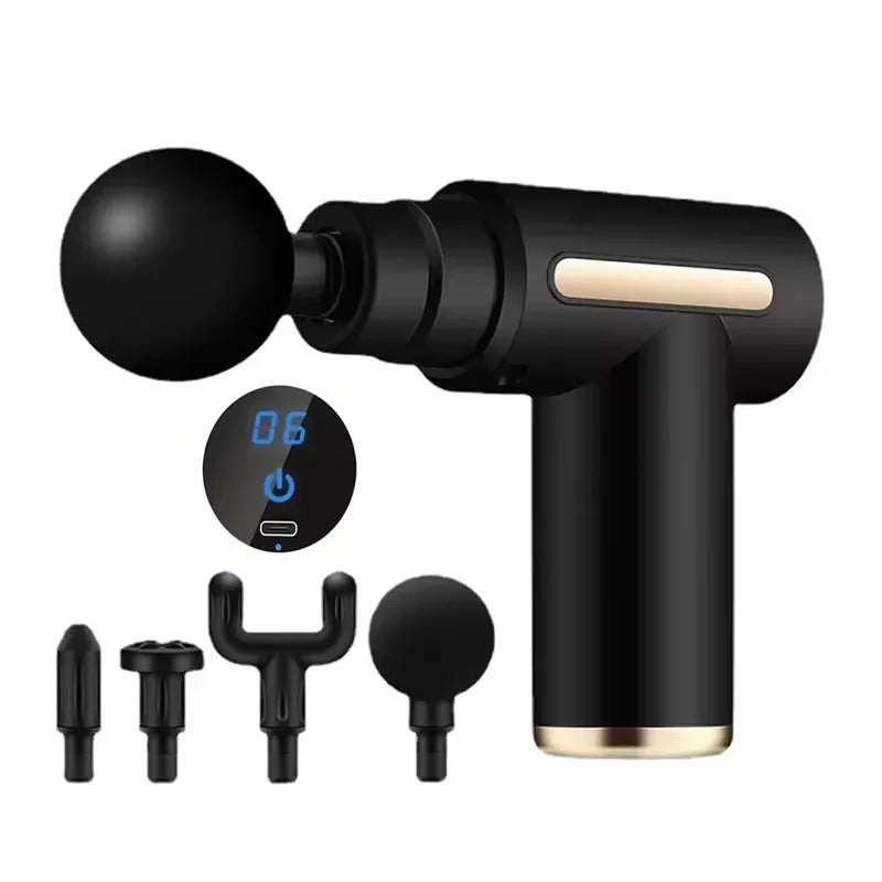 Electric Percussion Massage Gun for Deep Tissue Muscle Relaxation Fatigue Relief Body Fitness Tool Durable Cordless Massager
