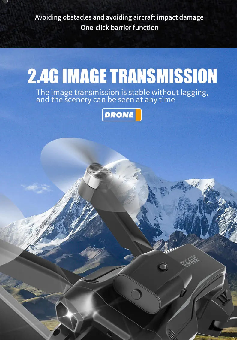 Drone aerial view brushless motor with obstacle avoidance optical flow foldable quadrotor foldable remote control airplane toy - Uknowucme
