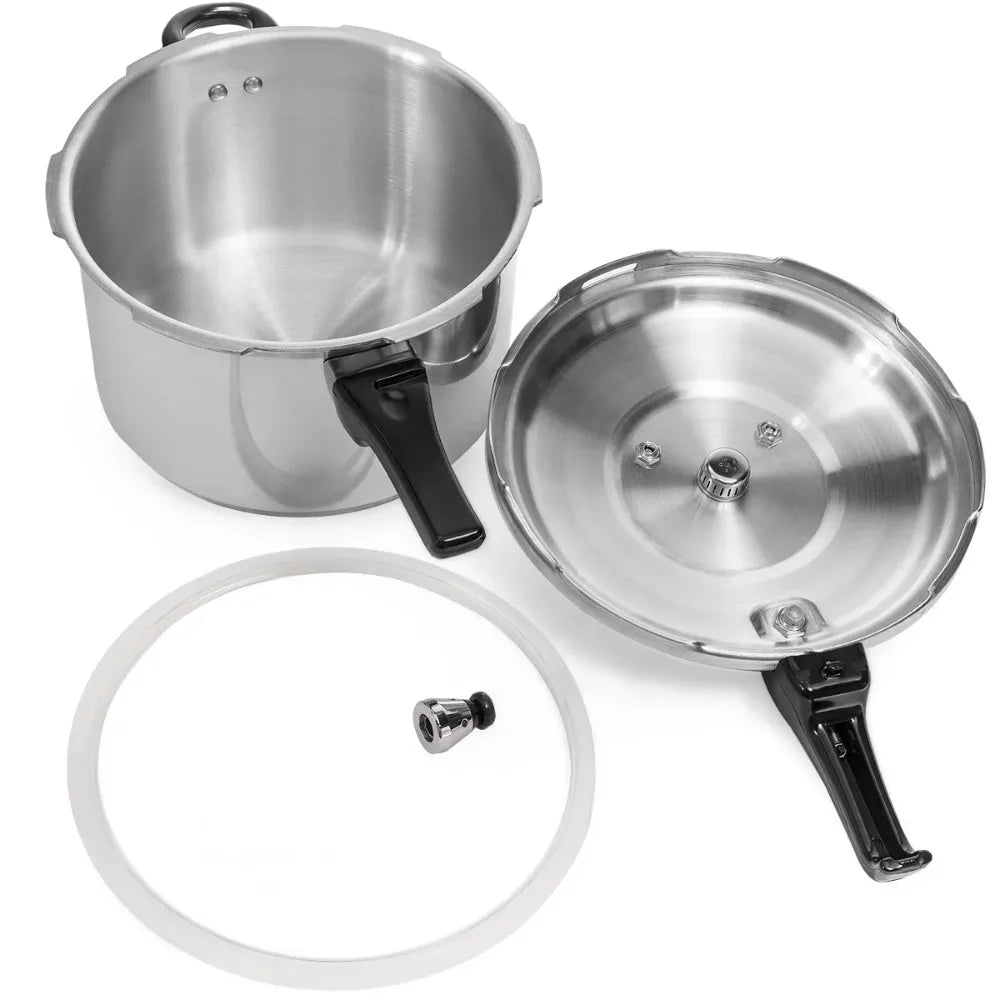 Deluxe 6-Quart Aluminum Pressure Cooker Cookware Fast  Stove Cooking Pressure- - Uknowucme