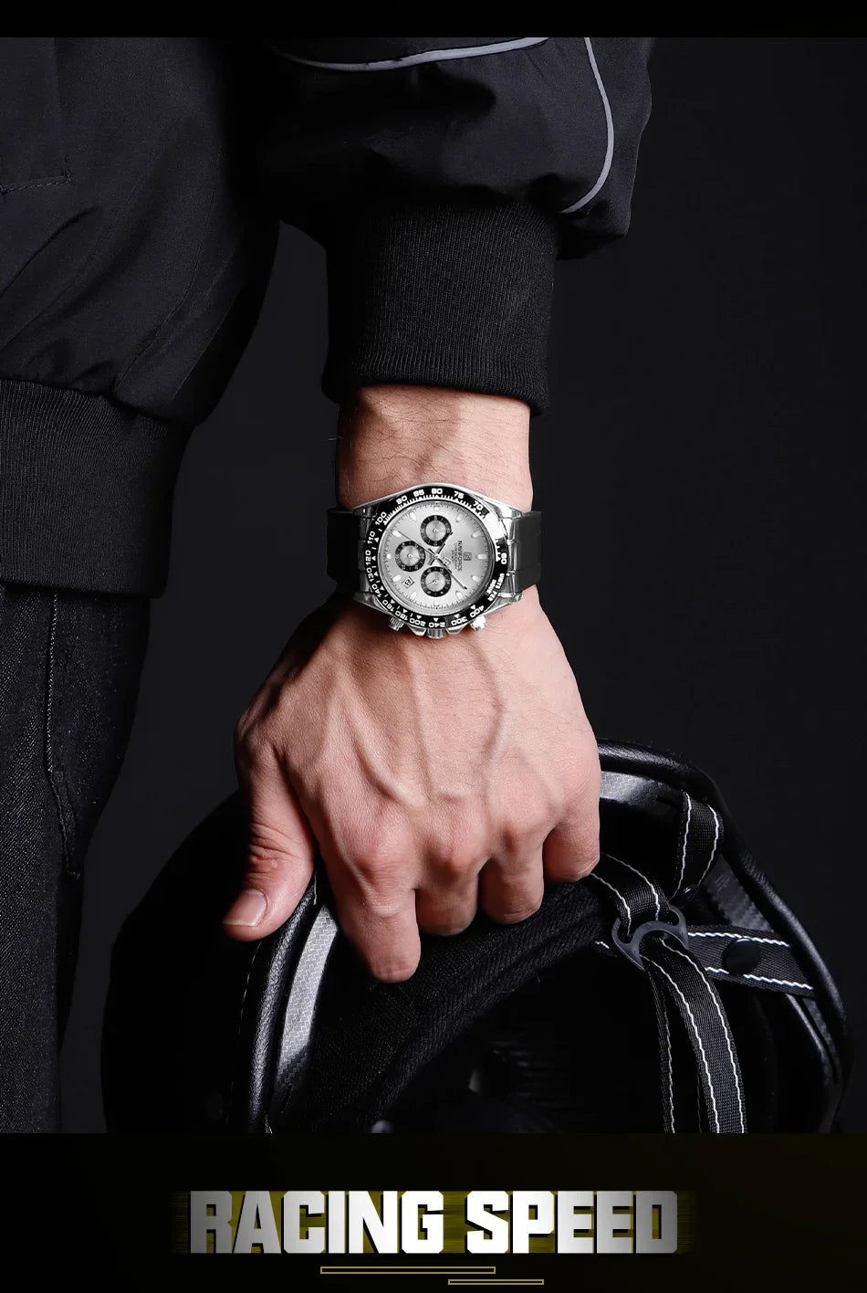 NAVIFORCE NF8054 Original Watches For Men Silicone Band Casual Sport Chronograph Luminous Wristwatch Relogio Masculino Male Gift - Uknowucme