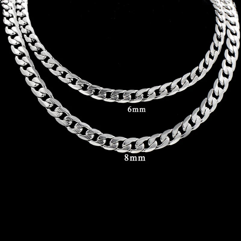 LUXUSTEEL Men's Figaro NK Chain Necklace 6/8/10MM Stainless Steel Golden Mixed Silver Color Curb Link For Women Jewelry Gift - Uknowucme