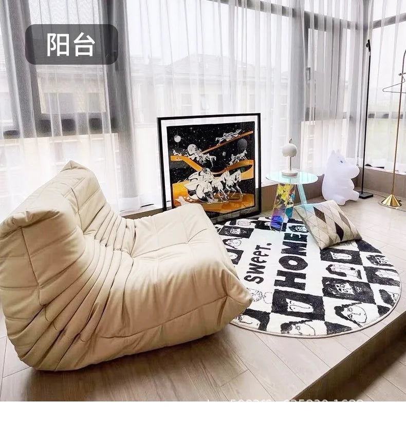 Caterpillar Pure Sponge Lazy Sofa, Modern Simple Living Room Home Sofa, Fabric Casual Lying  Fabric Sofa Customizable - Uknowucme