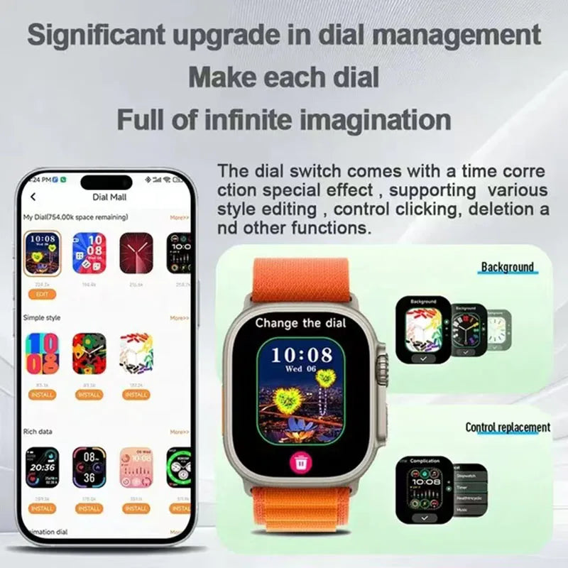 2024 Smartwatch Support SIM Card Cellular Network Sports Mode 4G T83pro Supports APP Bluetooth Connection Earphones Smartwatch - Uknowucme
