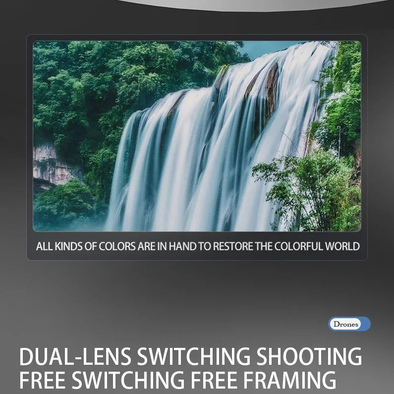Drone Professinal 8K HD Dual Camera 5G WIFI Wide Angle Optical Flow Localization Brushless Motor RC Quadcopter - Uknowucme