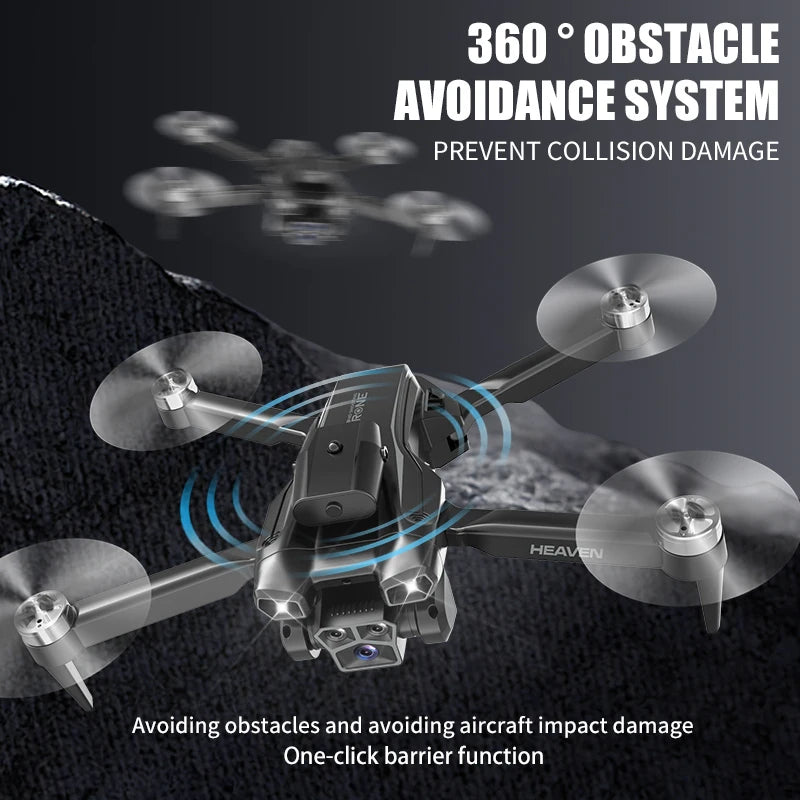 Drone aerial view brushless motor with obstacle avoidance optical flow foldable quadrotor foldable remote control airplane toy - Uknowucme