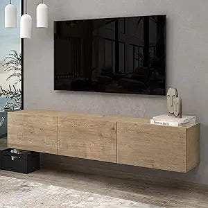 Atelier Mobili TV Stands for Living Room, TV Stand up to 75 inch TV, Floating TV Stand Wall Mounted, Floating Entertainment Cent