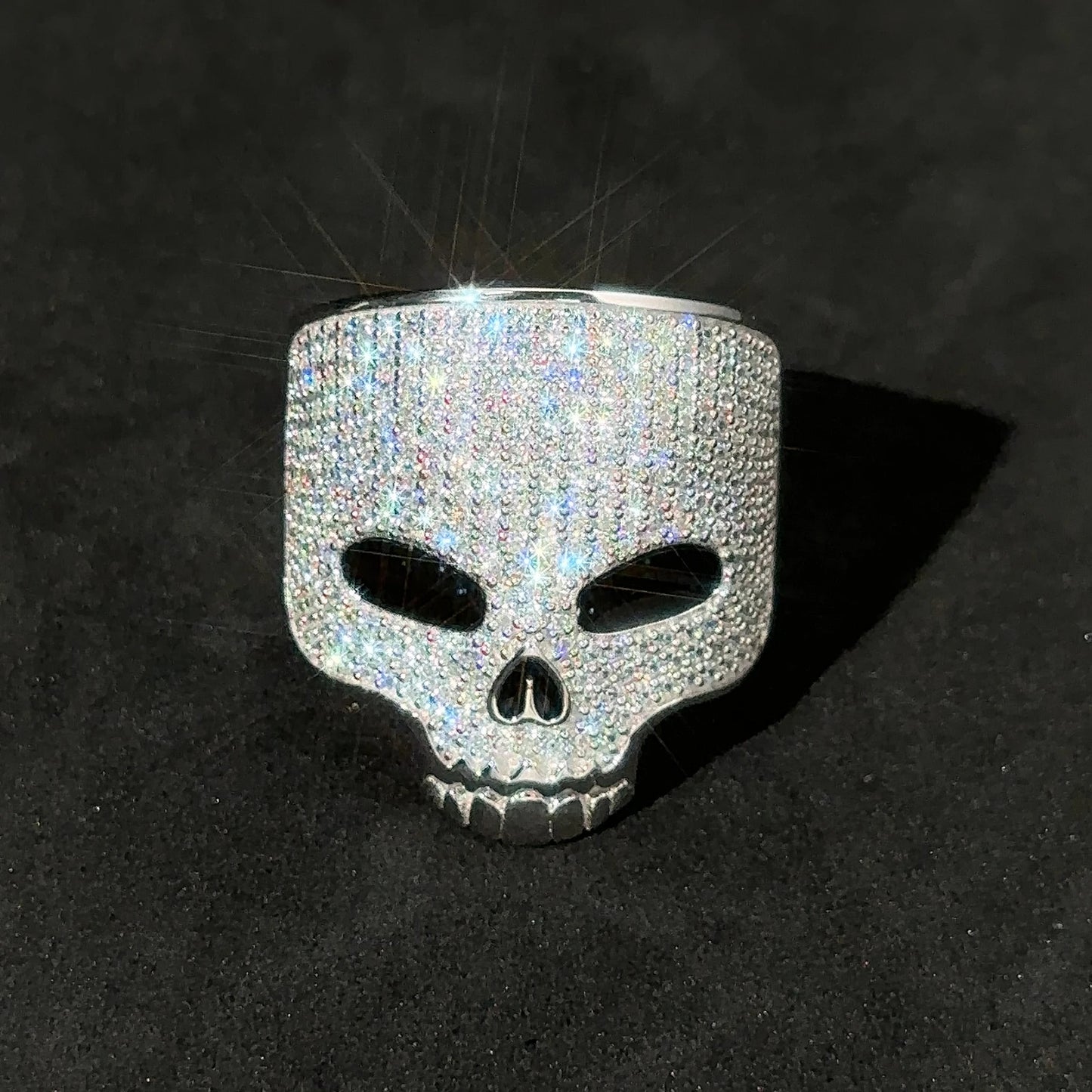 TUHE Unisex Custom letter Ring 925 Silver Skeleton Moissanite Iced Out Hip Hop Rings For Men Hip Hop Jewelry Gifts - Uknowucme