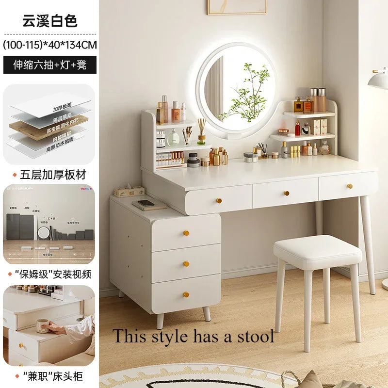 Nordic Makeup Dressers Drawer Storage Living Room Dressing Tables Girl Home Drawers Cabinet Coiffeuse De Chambre Decoration