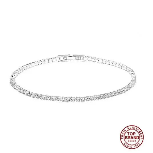 2mm All Moissanite Tennis Bracelet for Men Women Party Simulated Diamond Chain 925 Sterling Silver Fine Jewelry Wholesale - Uknowucme