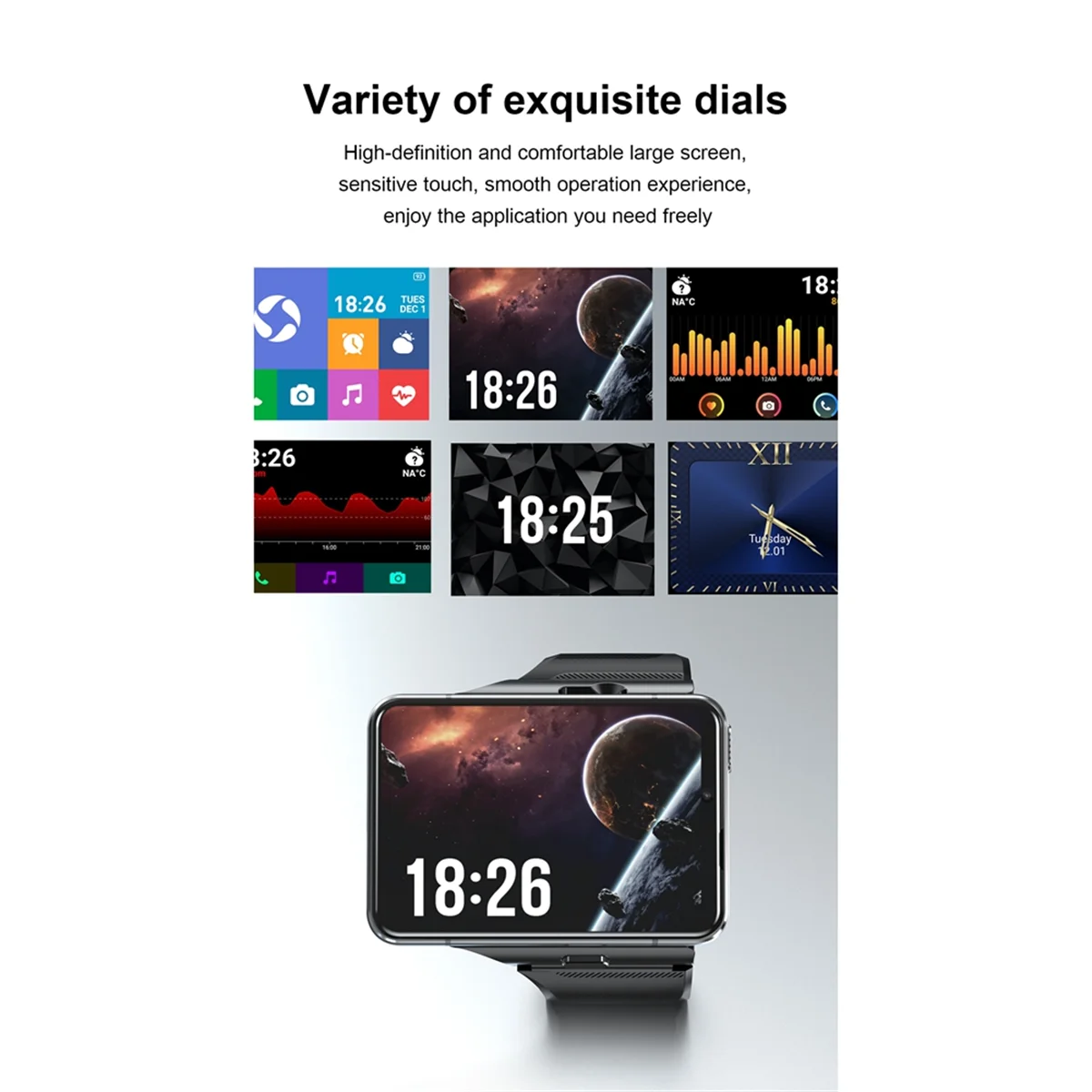 S999 Smart Watch 4G MTK6761 Core 4GB 64GB 5.0MP+13.0MP Bluetooth GPS WiFi 2.88Inch Phone Call Rate Smartwatch Silver - Uknowucme