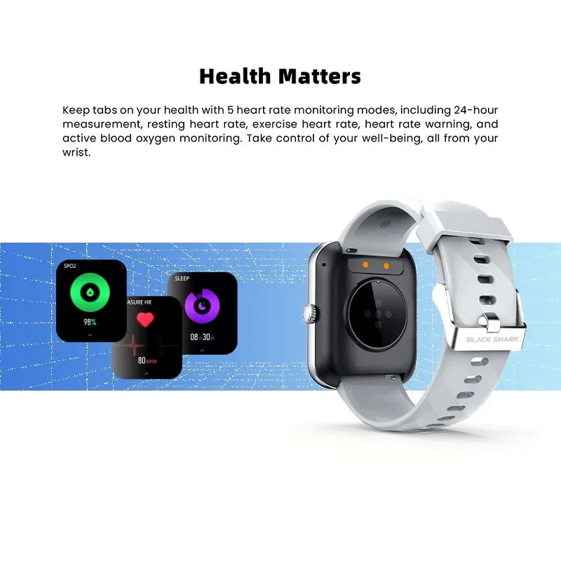 Black Shark GT Smartwatch Global Version 1.78'' AMOLED Display 10 days Battery Life Bluetooth 5.2 Smart Watch  100+ Sport Modes - Uknowucme