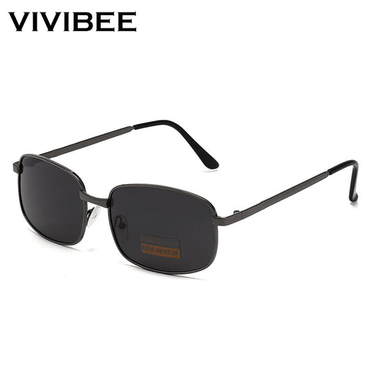 VIVIBEE Classic Rectangle Style Men's Polarized Sunglasses Retro Square Polarizing Sun Glasses for Male UV400 Eyewear - Uknowucme