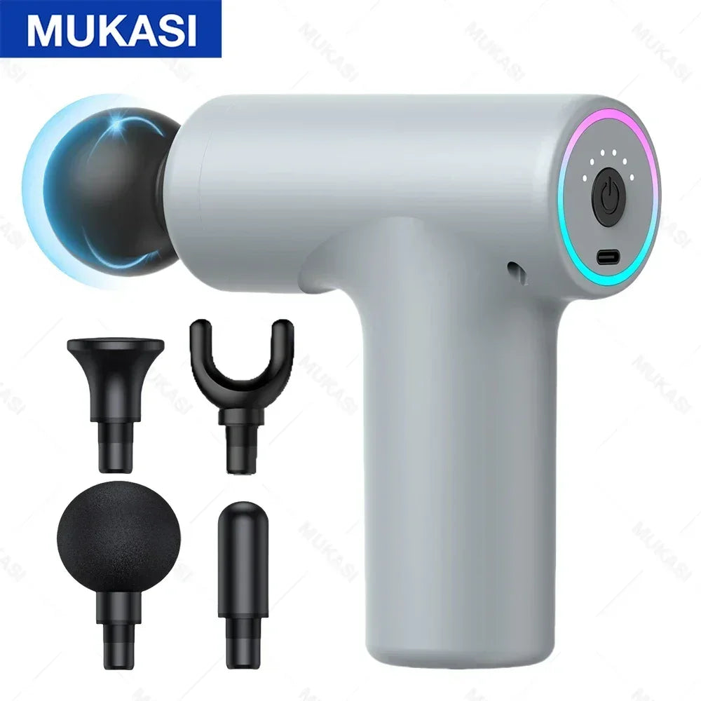 MUKASI Massage Gun Portable Percussion Pistol Massager For Body Neck Deep Tissue Muscle Relaxation Gout Pain Relief Fitness