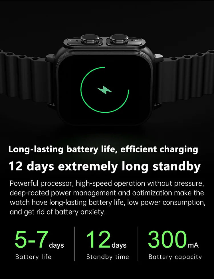 2025 Waterproof SmartWatch Heart Rate Bluetooth Call Music Playback TWS Earphones 2-In-1 Pedometer Sports Watch - Uknowucme