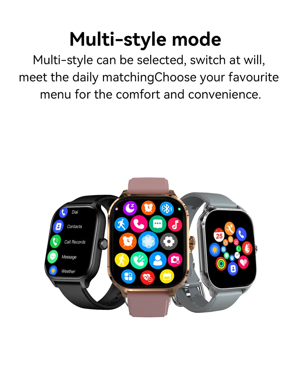 New Smart Watch For Android iOS 2.01" Smartwatch Answer Make Call Waterproof Sports Fitness Tracker Heart Rate Sleep Monitoring