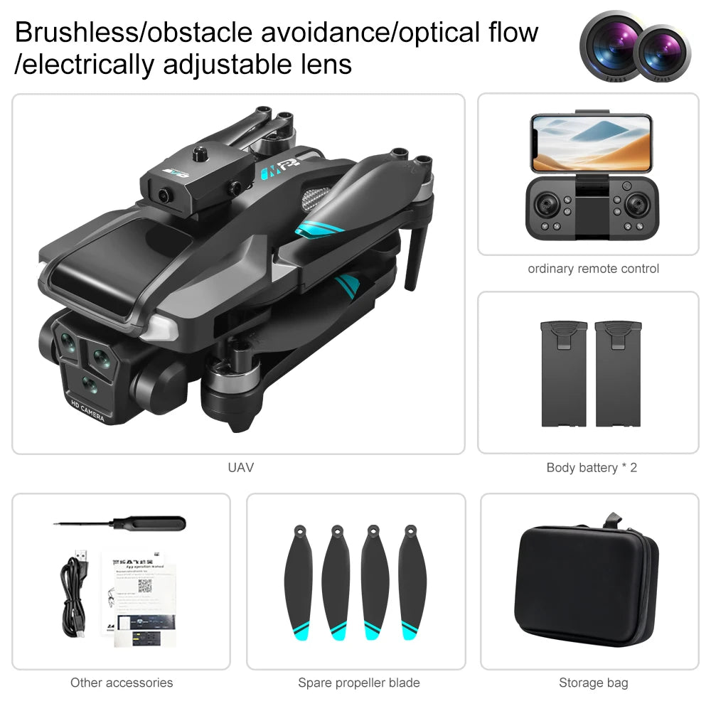 Drone 4K HD Brushless Motor Avoidance Drones with 4.5" Screen On Control Dual Cameras Quadcopter Gifts For Children and Adults - Uknowucme