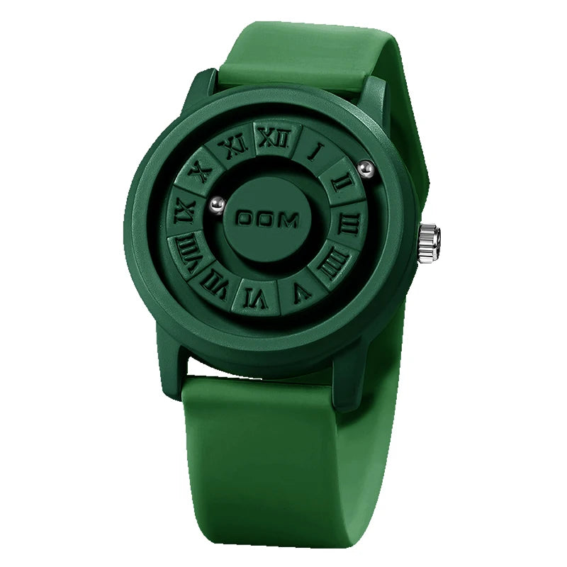 DOM 1345 Men Quartz Watch Fashion Personality Creative Scrolling Iron Ball Magnetic Pointer Waterproof  for Male Watches Gift - Uknowucme