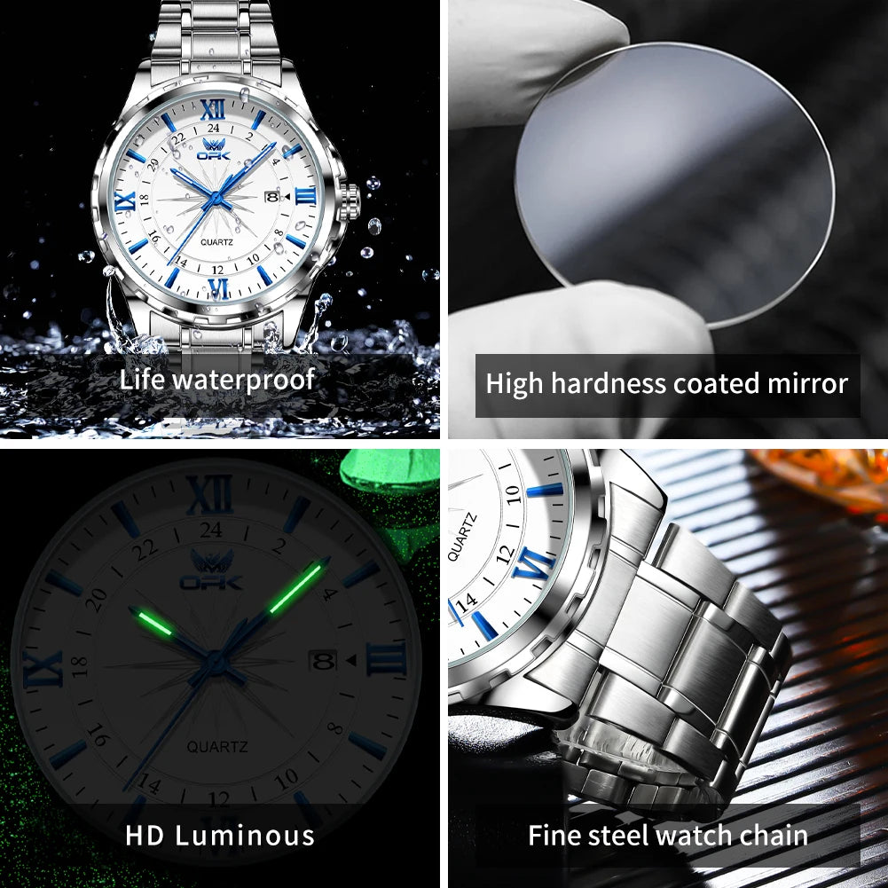OPK Brand Men Wristwatch Waterproof Steel Belt 6003 Classic Watches sell well - Uknowucme