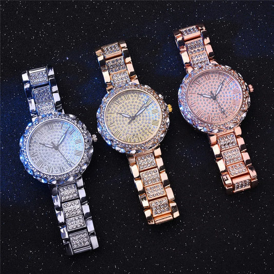 Luxury Watch Women Iced Out Diamound Bling WristWatch Ladies Watches Women Simple Watch Women Fashion Gifts Relojes Para Mujer