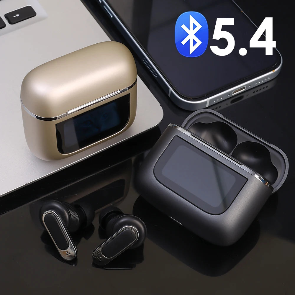 V8 LED Full-color Touchscreen Bluetooth5.4 Earphones Noise Reduction True Wireless Control In Ear Sports Headphone Headset