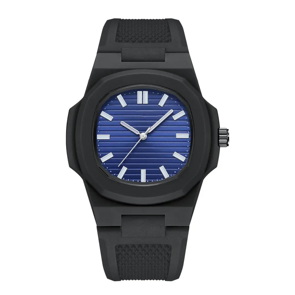 Men Women Watch Classic Orologio Simple Couple Black White Silicone Blue Reloj Quartz Wristwatch Male Man Ladies Student Clock - Uknowucme