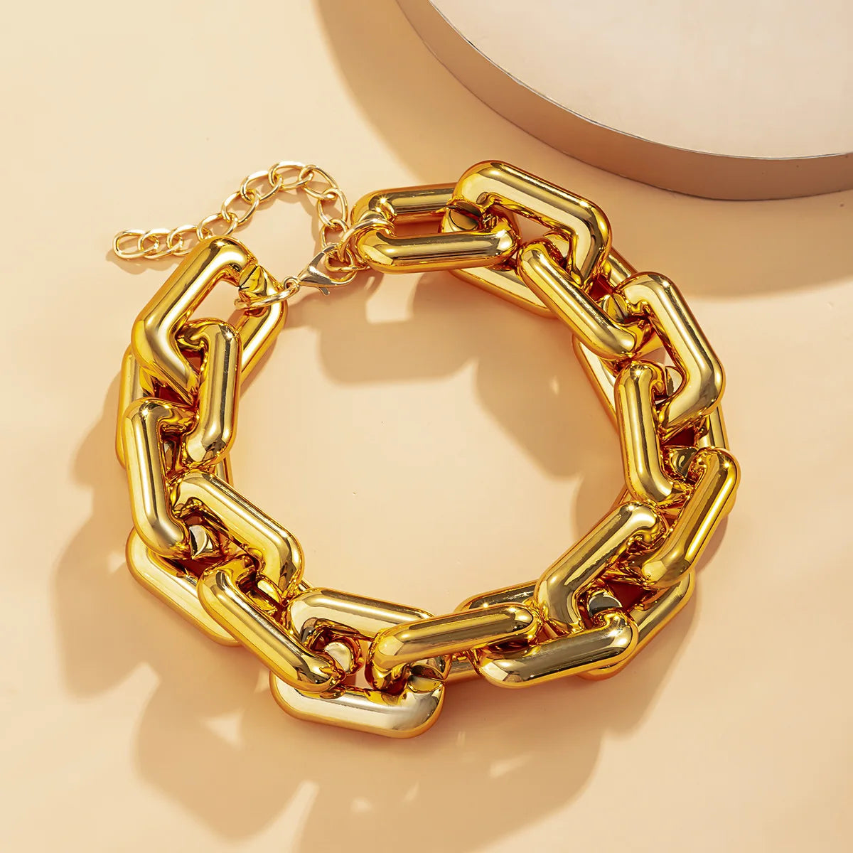 Hip Hop Gold Color Thick Cross Chain Collar Necklace for Men 2023 Personalized Punk Style Simple Women's Fashion Party Jewelry - Uknowucme